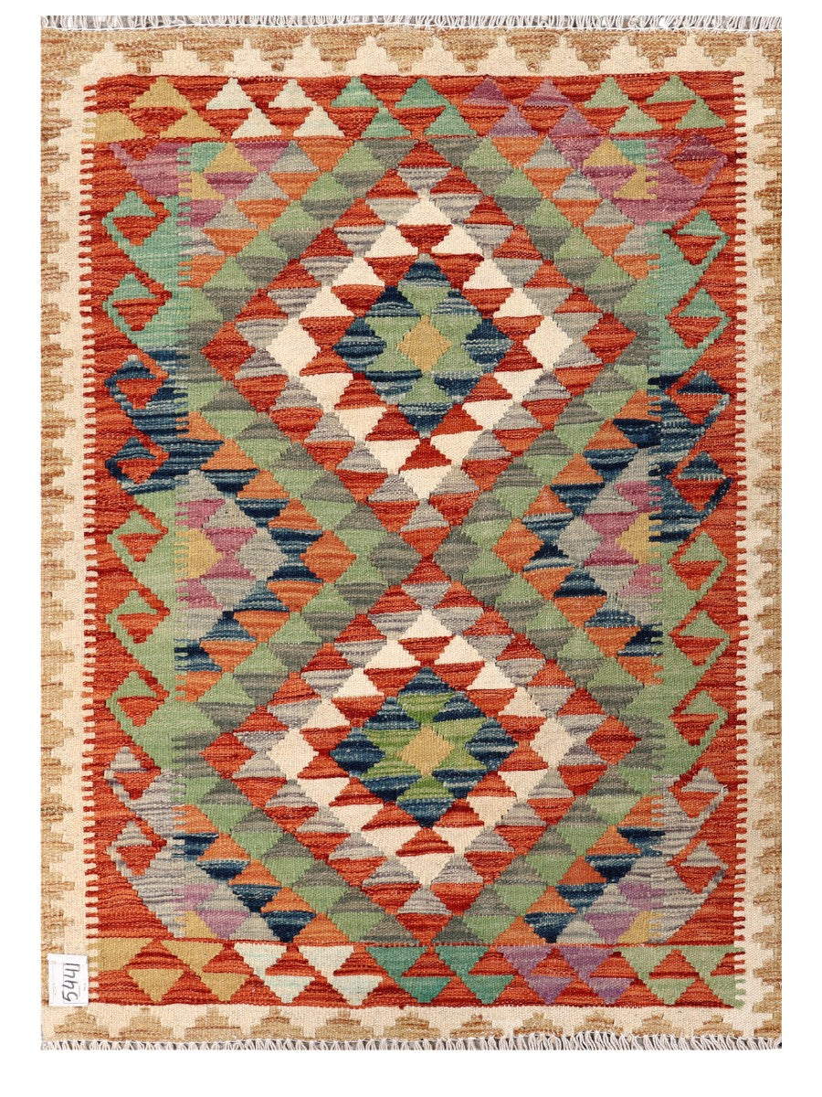 Maimana Afghanistan Kilim Rug - 120 x 86 cm - Handmade