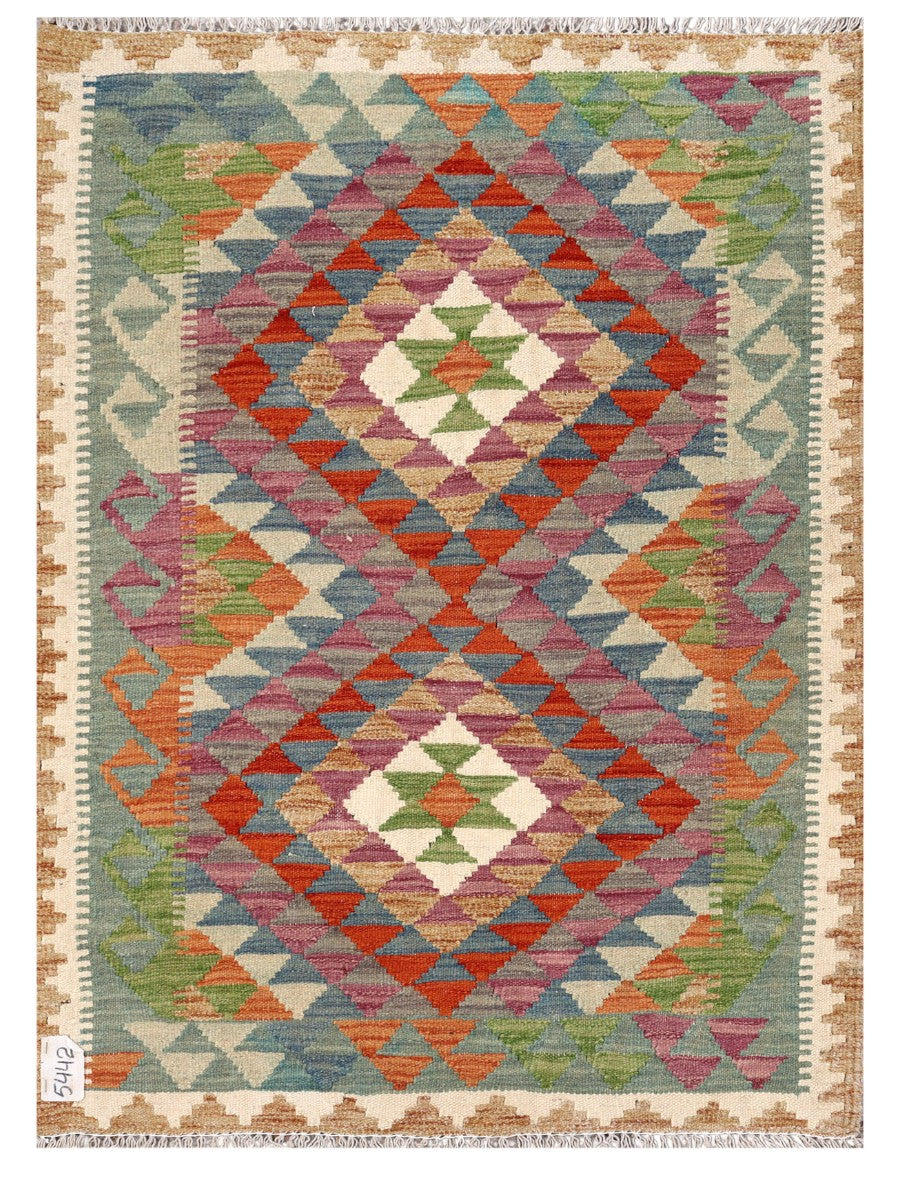 Maimana Afghanistan Kilim Rug - 119 x 87 cm - Handmade