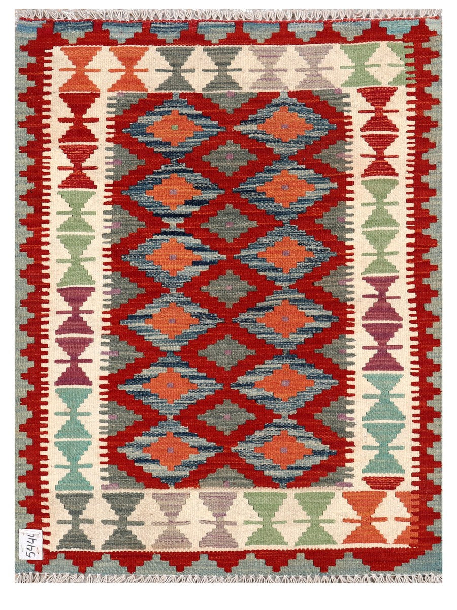 Maimana Afghanistan Kilim Rug - 114 x 85 cm - Handmade