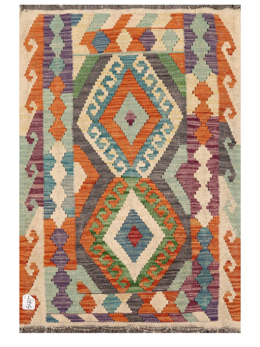 Maimana Afghanistan Kilim Rug - 123 x 81 cm - Handmade