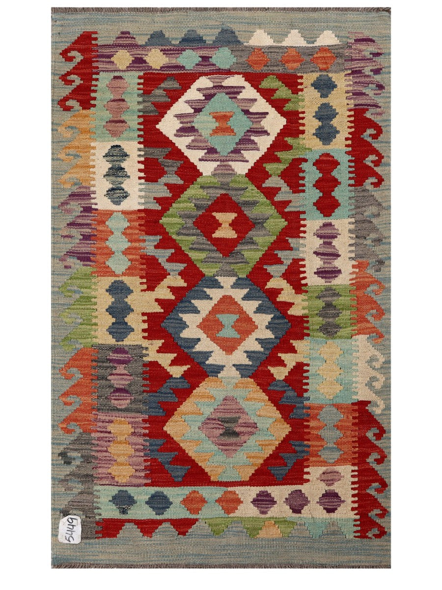 Maimana Afghanistan Kilim Rug - 122 x 74 cm - Handmade
