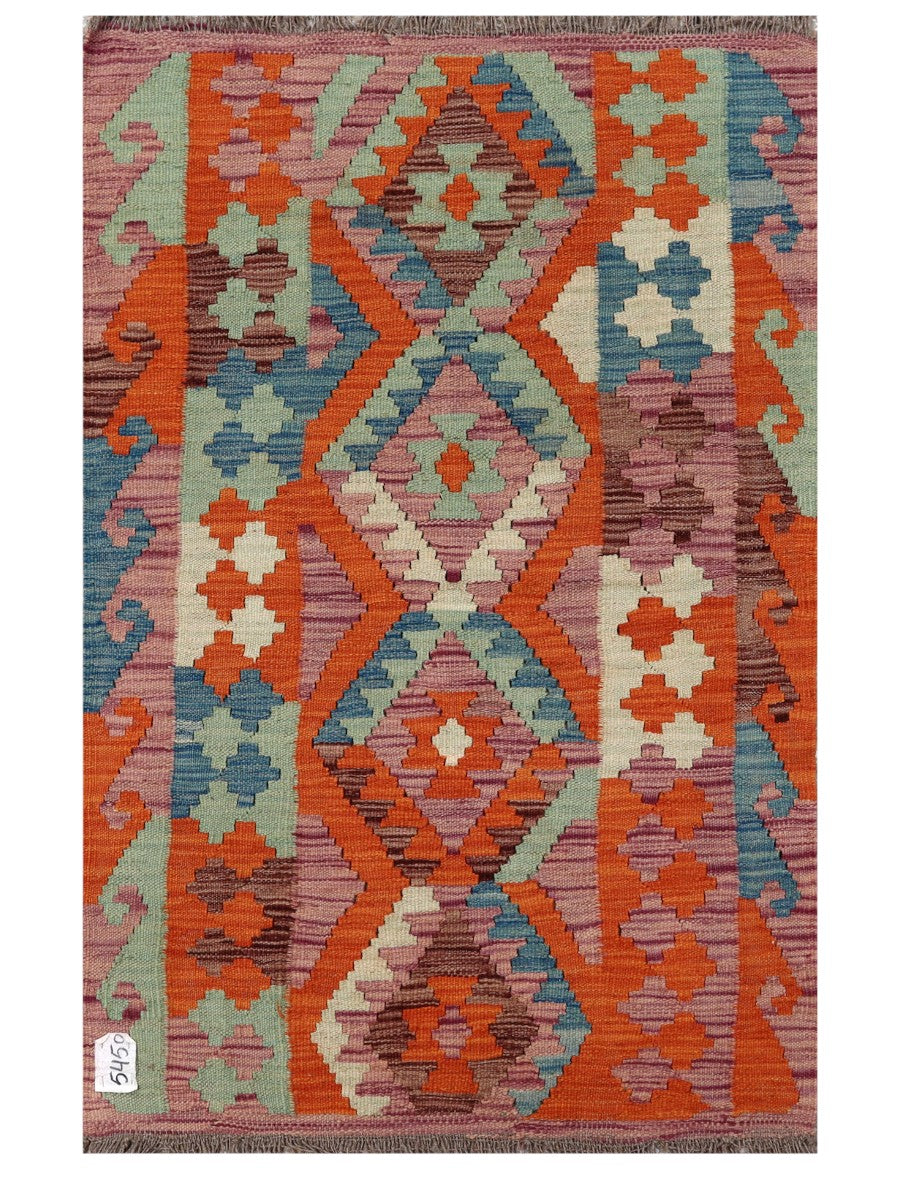 Maimana Afghanistan Kilim Rug - 127 x 82 cm - Handmade