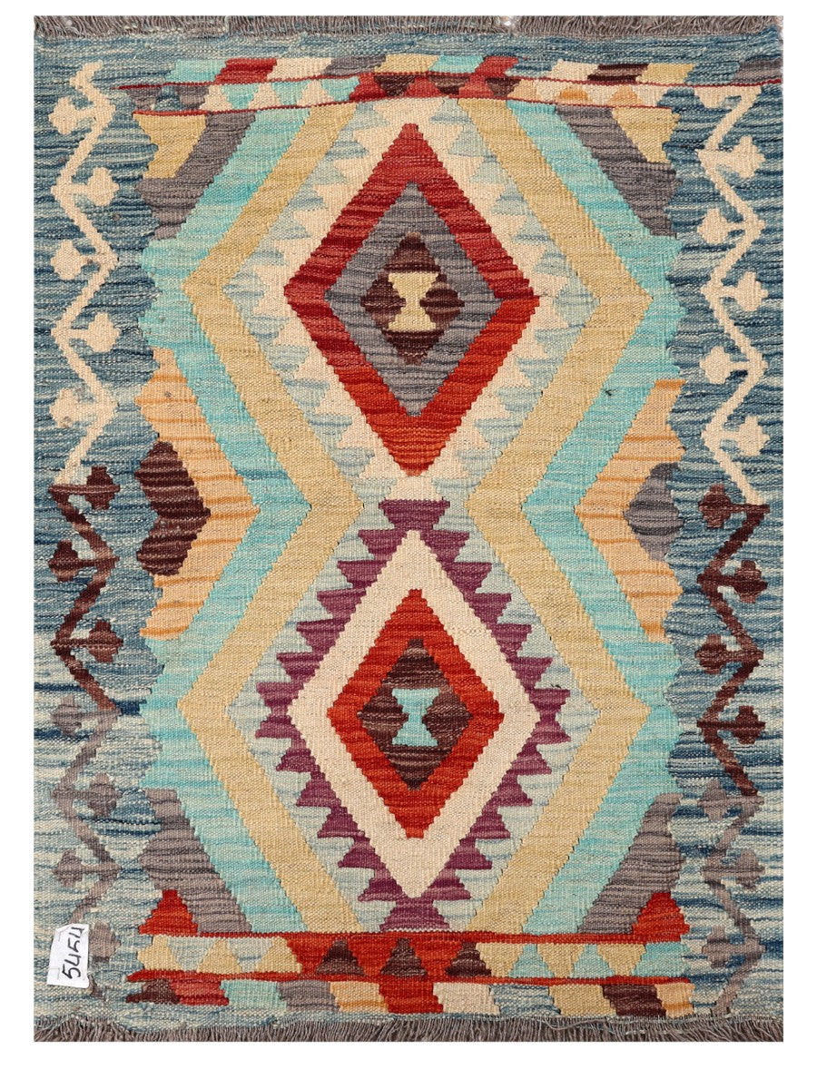 Maimana Afghanistan Kilim Rug - 111 x 81 cm - Handmade