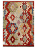 Maimana Afghanistan Kilim Rug - 123 x 83 cm - Handmade