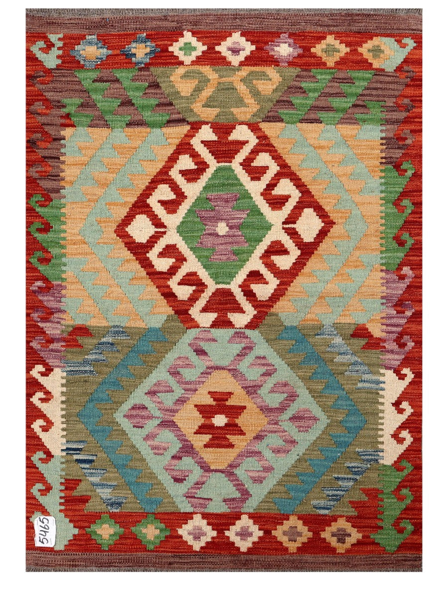 Maimana Afghanistan Kilim Rug - 118 x 83 cm - Handmade