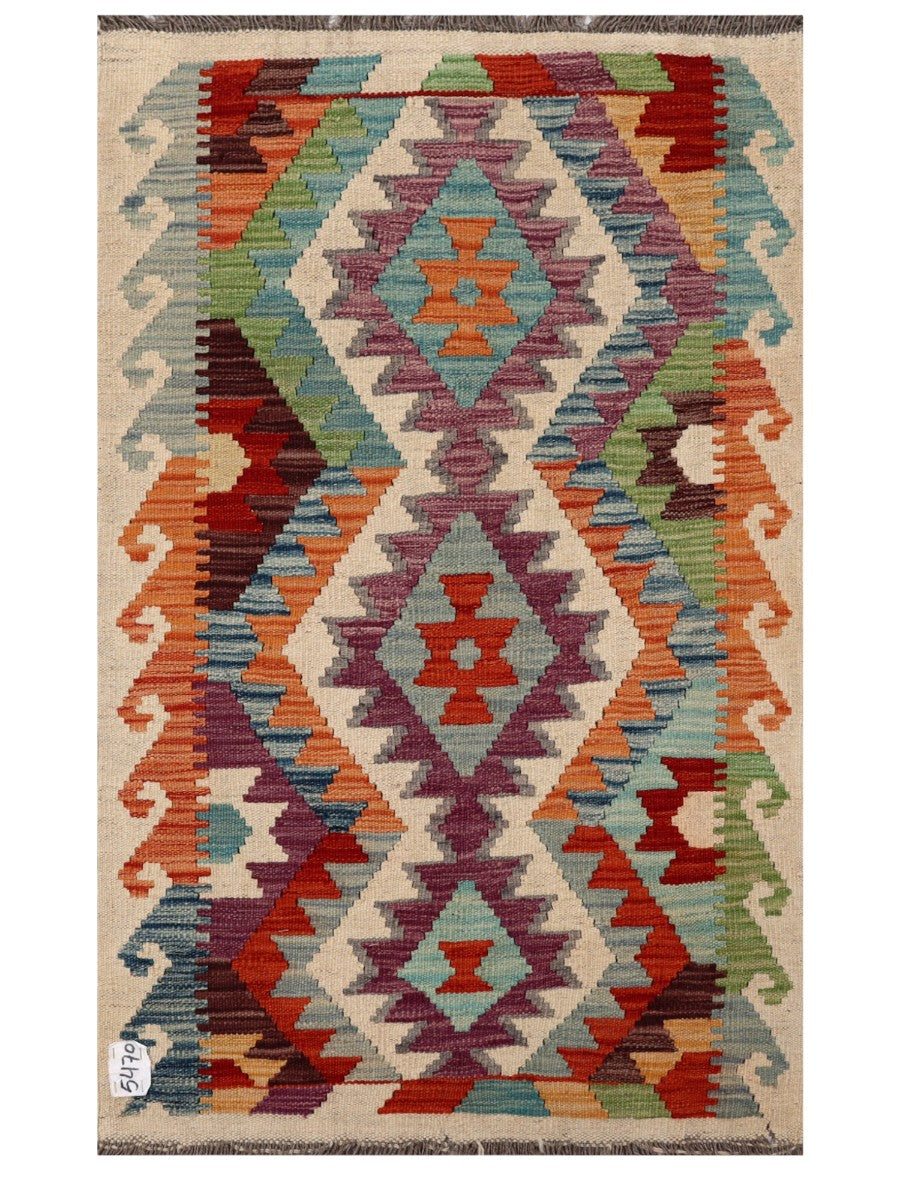 Maimana Afghanistan Kilim Rug - 126 x 78 cm - Handmade