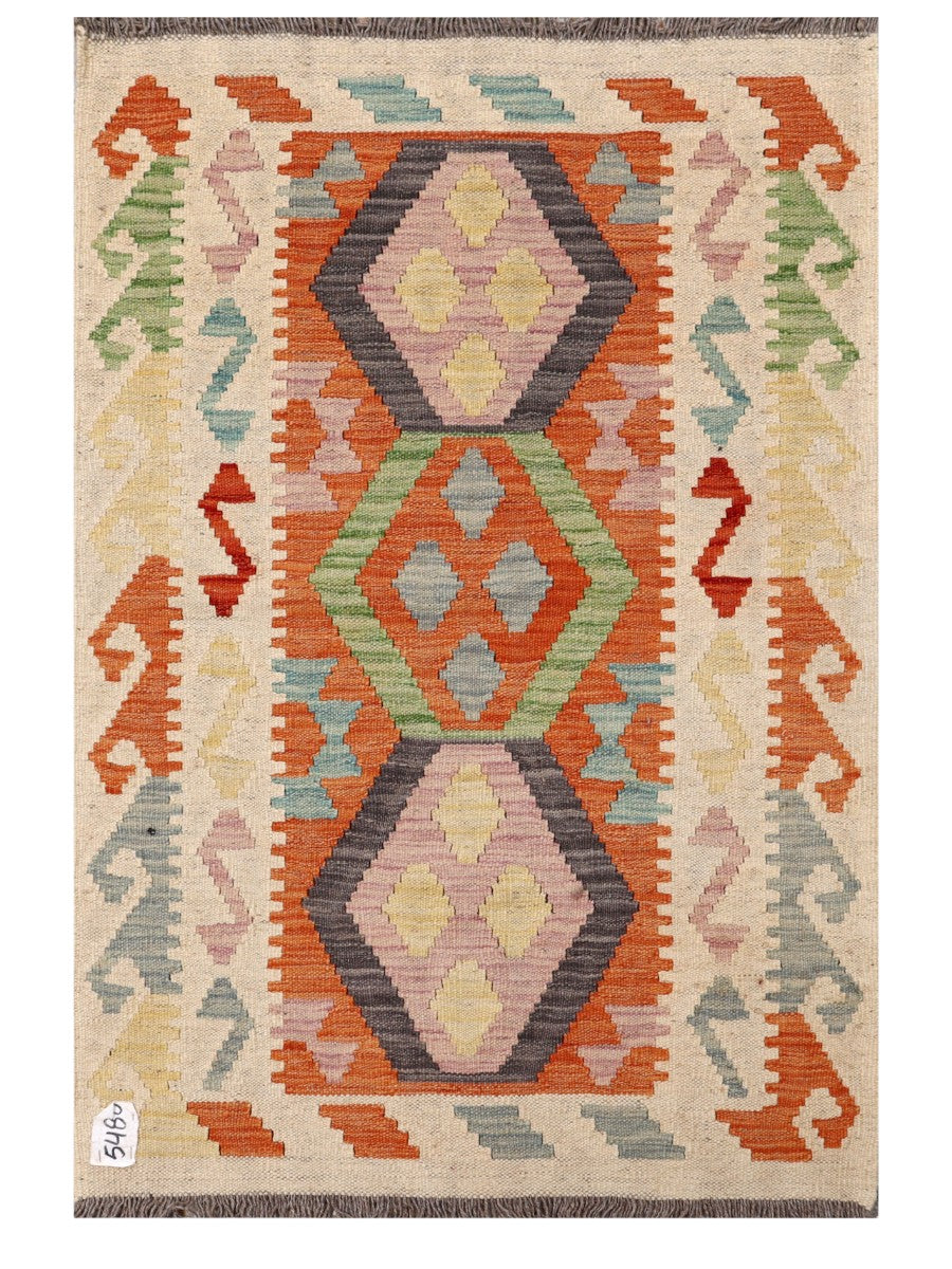 Maimana Afghanistan Kilim Rug - 118 x 79 cm - Handmade
