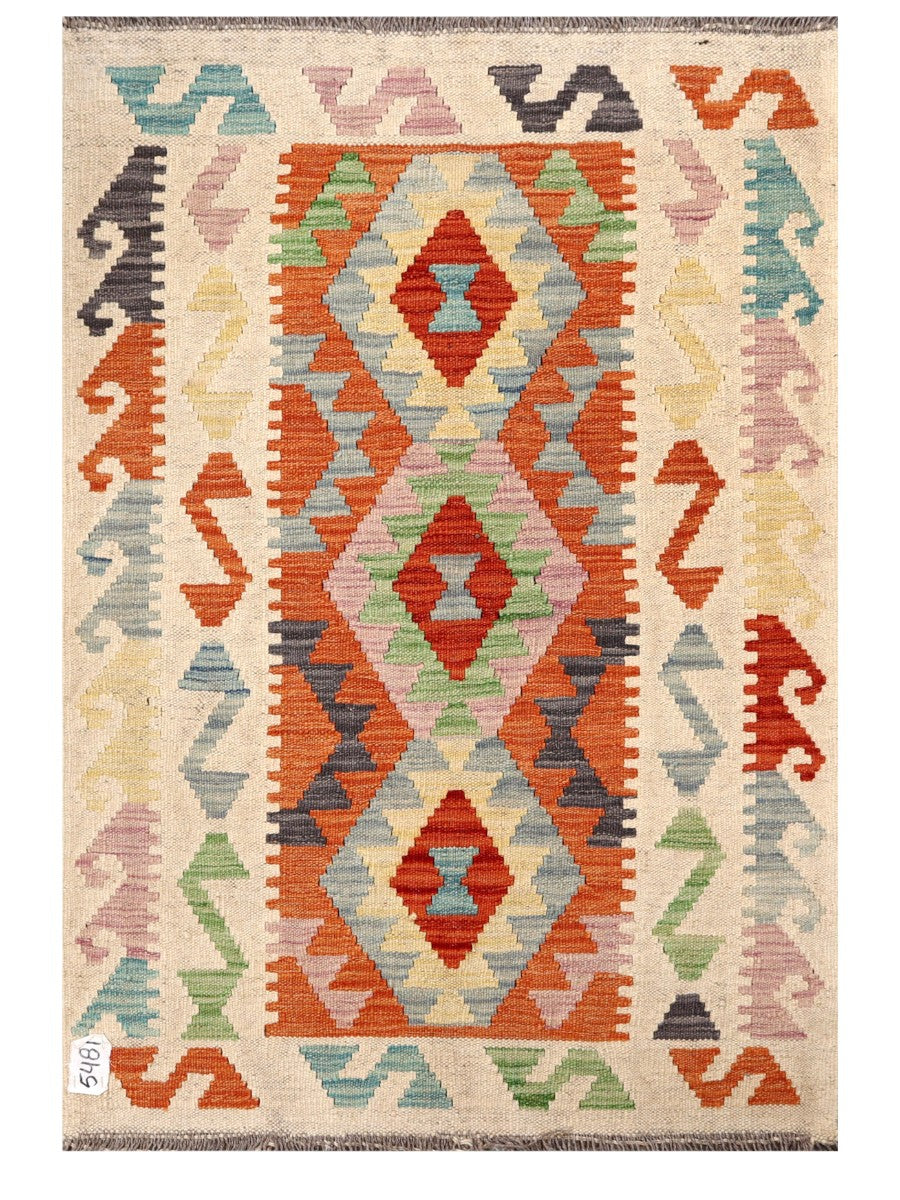 Maimana Afghanistan Kilim Rug - 119 x 82 cm - Handmade