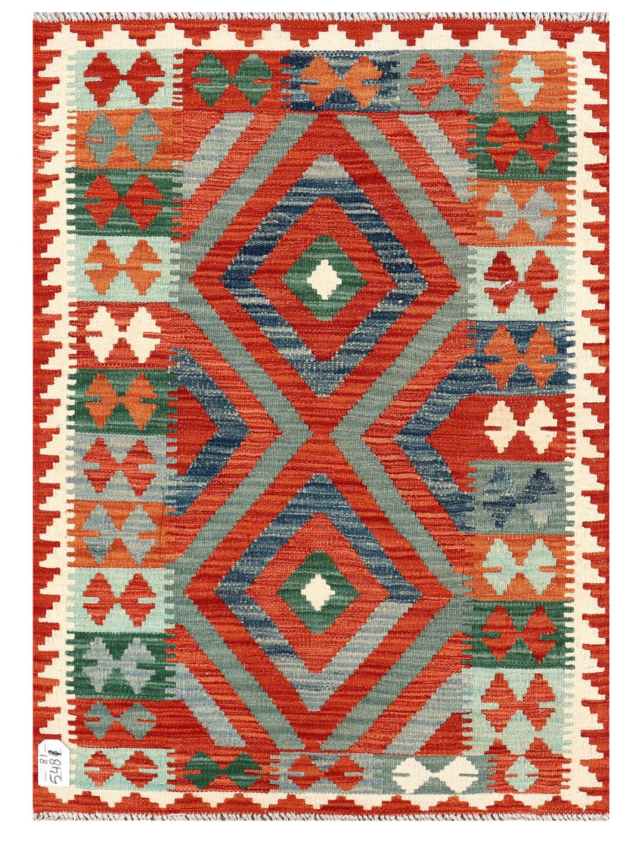 Maimana Afghanistan Kilim Rug - 119 x 85 cm - Handmade