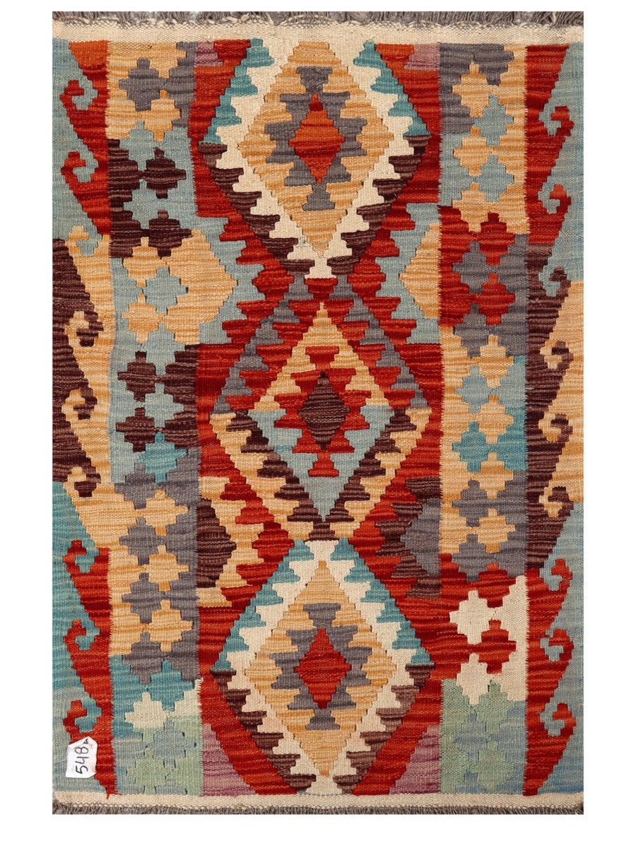 Maimana Afghanistan Kilim Rug - 127 x 84 cm - Handmade