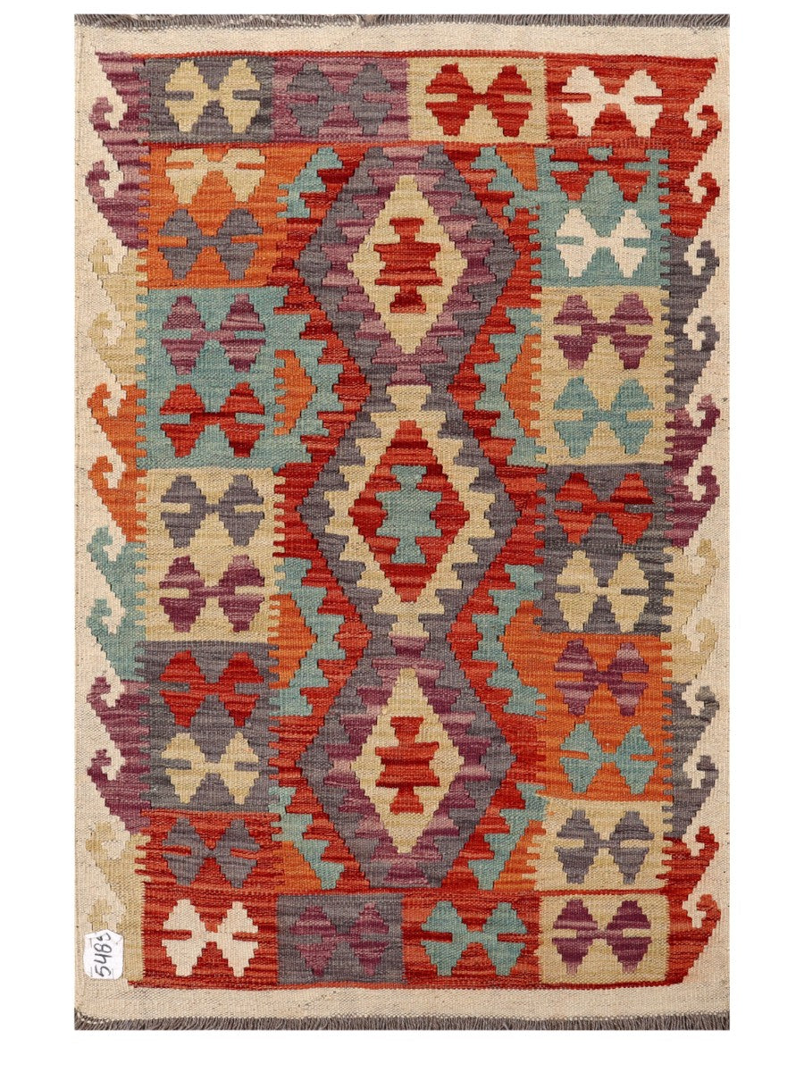Maimana Afghanistan Kilim Rug - 121 x 78 cm - Handmade