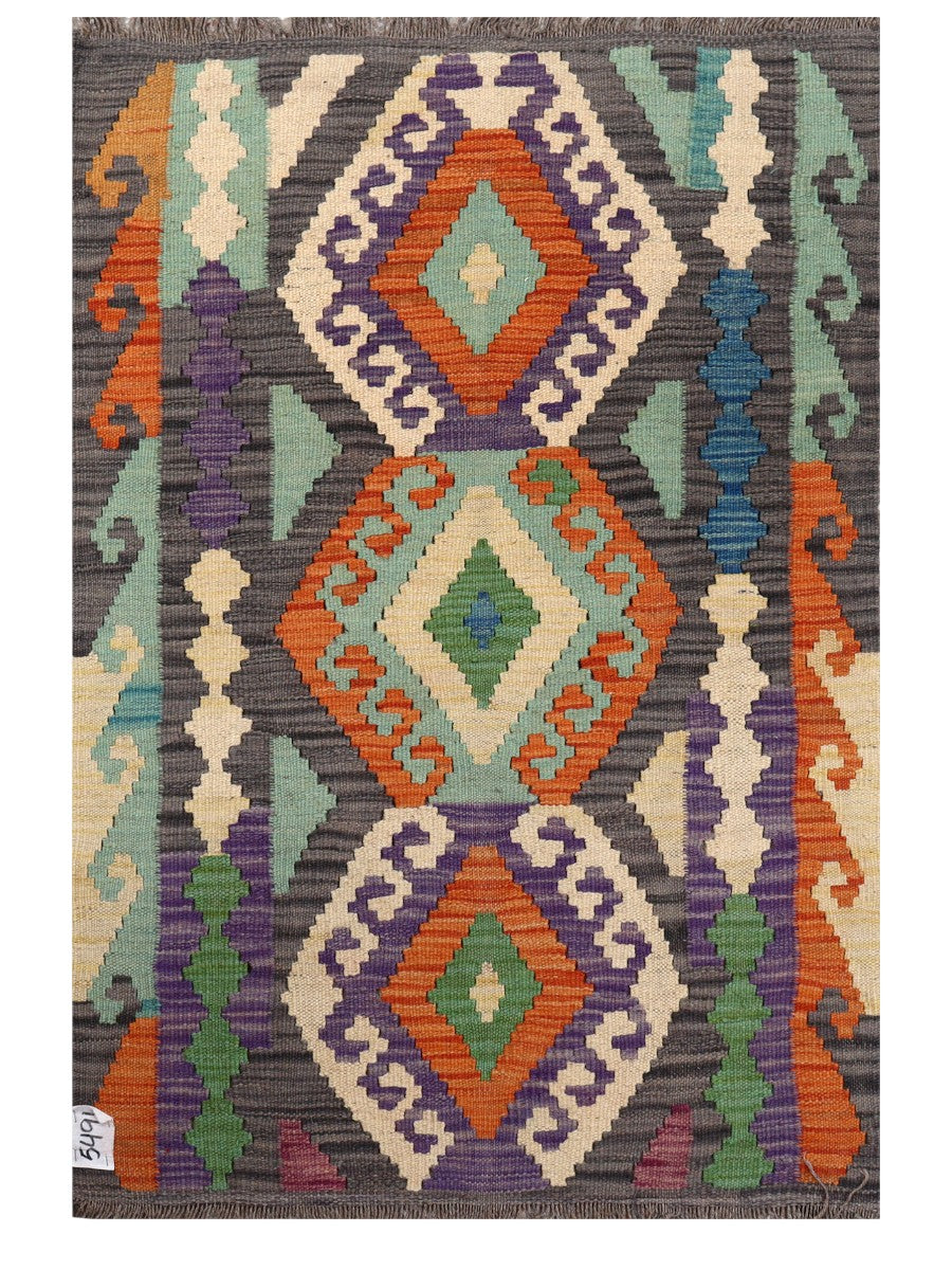 Maimana Afghanistan Kilim Rug - 122 x 82 cm - Handmade