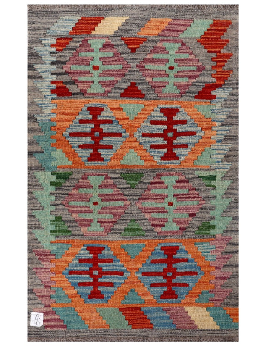 Maimana Afghanistan Kilim Rug - 118 x 74 cm - Handmade