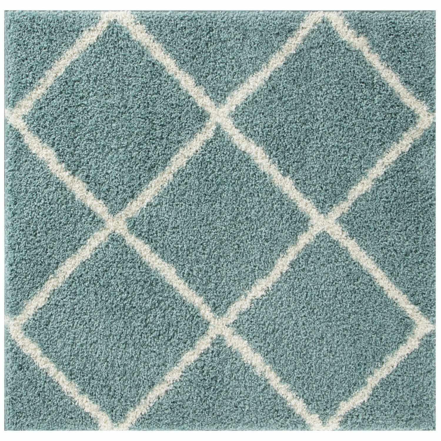550_Moroccan_Duck_Egg_Blue_Shaggy_Rug-1 - Bobobiy