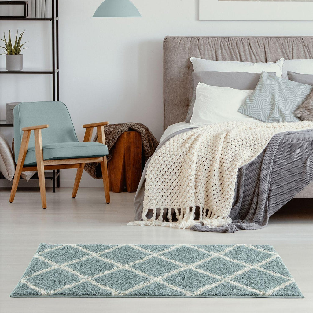 550_Moroccan_Duck_Egg_Blue_Shaggy_Rug-16 - Bobobiy