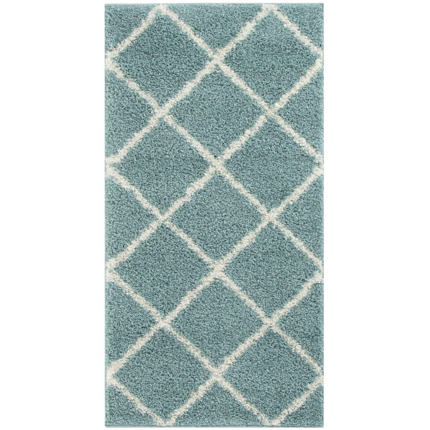 550_Moroccan_Duck_Egg_Blue_Shaggy_Rug-2 - Bobobiy