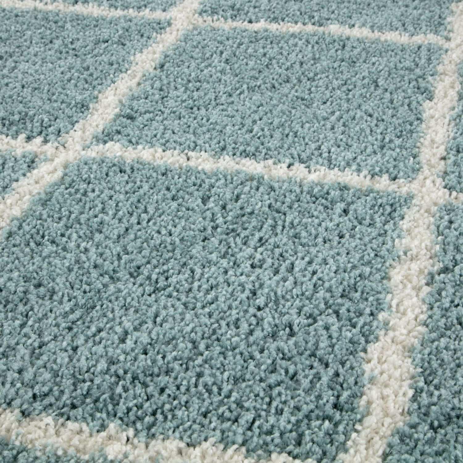 550_Moroccan_Duck_Egg_Blue_Shaggy_Rug-4 - Bobobiy
