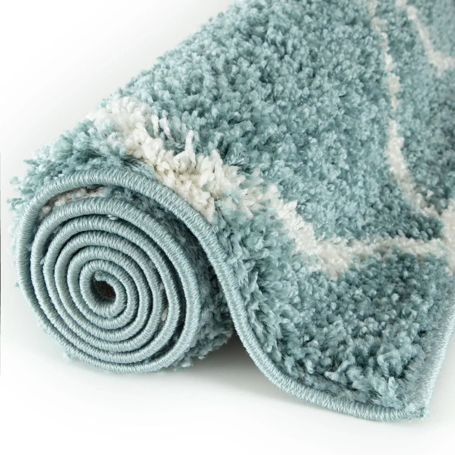 550_Moroccan_Duck_Egg_Blue_Shaggy_Rug-7 - Bobobiy