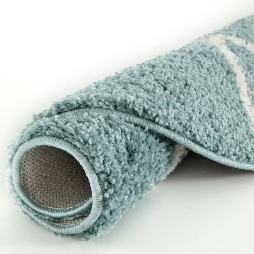 550_Moroccan_Duck_Egg_Blue_Shaggy_Rug-8 - Bobobiy