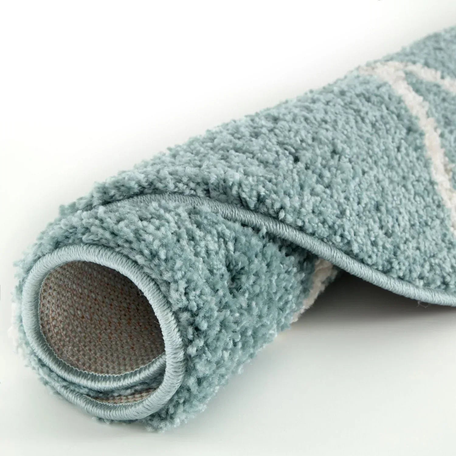 550_Moroccan_Duck_Egg_Blue_Shaggy_Rug-8 - Bobobiy