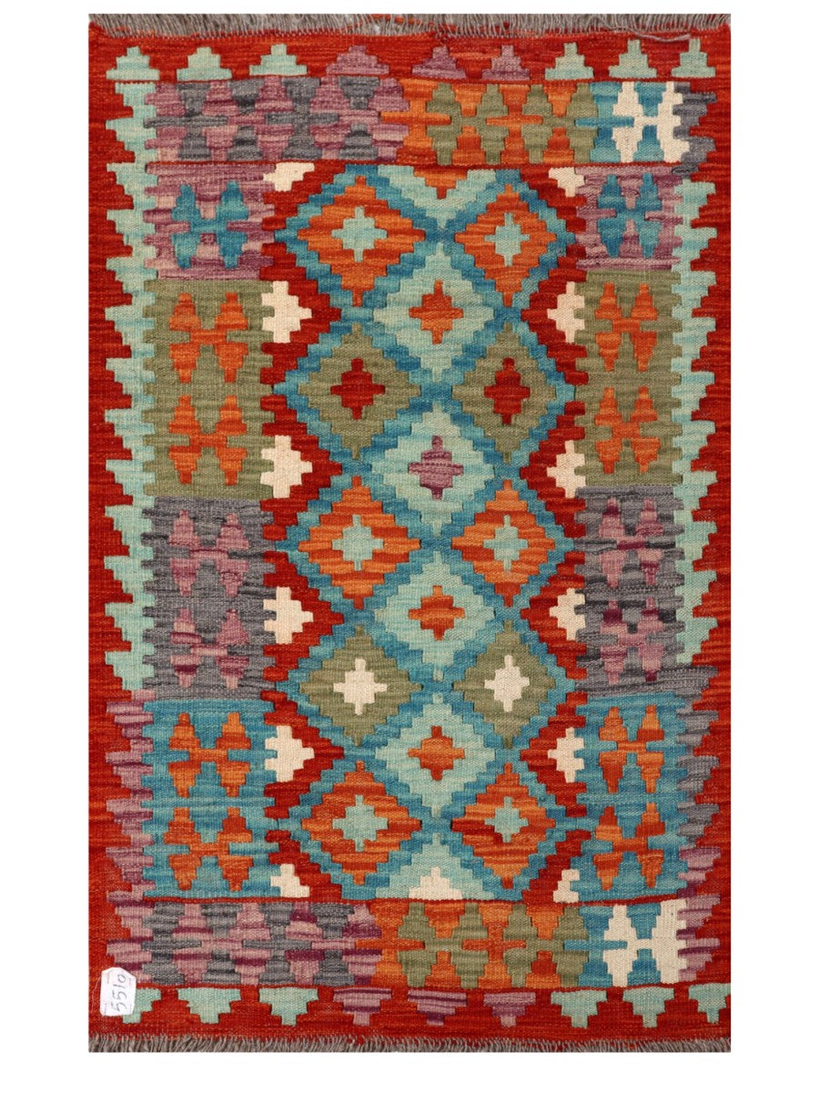 Maimana Afghanistan Kilim Rug - 126 x 78 cm - Handmade