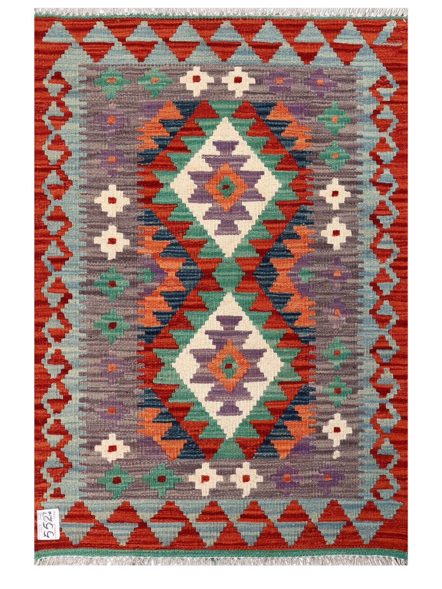 Maimana Afghanistan Kilim Rug - 118 x 79 cm - Handmade