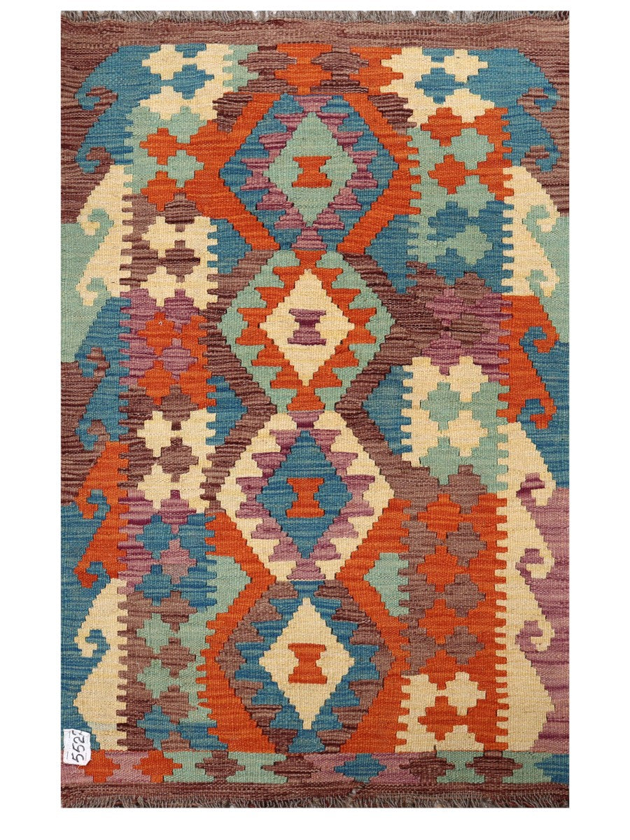 Maimana Afghanistan Kilim Rug - 127 x 81 cm - Handmade