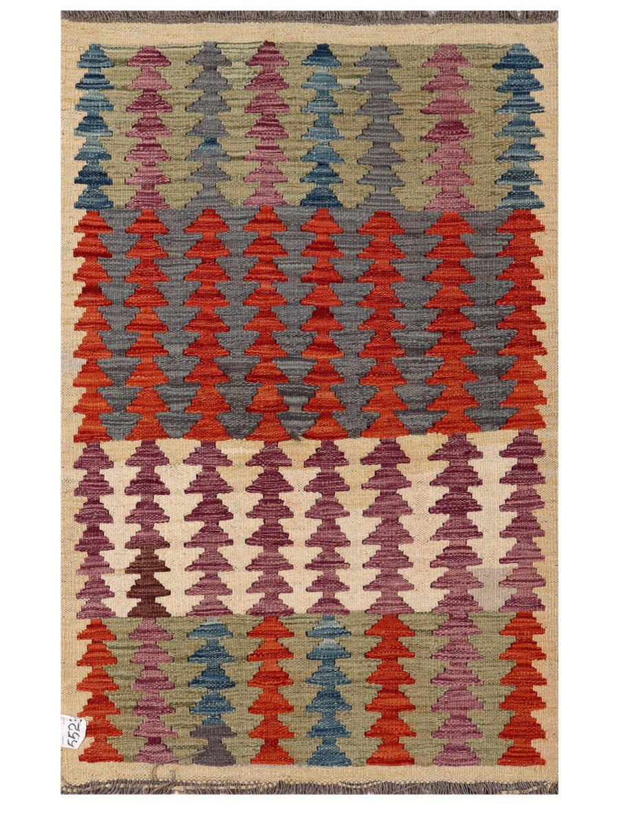 Maimana Afghanistan Kilim Rug - 126 x 80 cm - Handmade