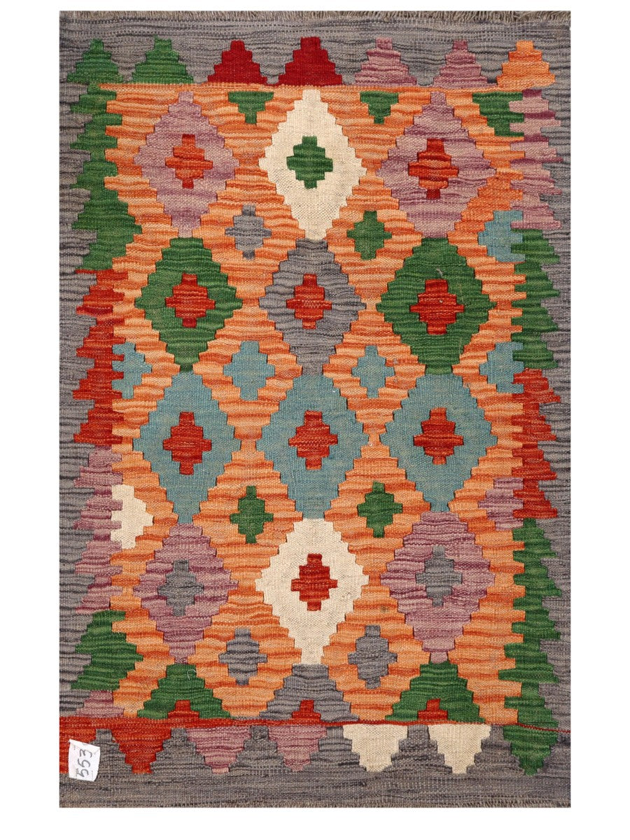 Maimana Afghanistan Kilim Rug - 120 x 77 cm - Handmade