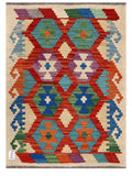 Maimana Afghanistan Kilim Rug - 113 x 81 cm - Handmade