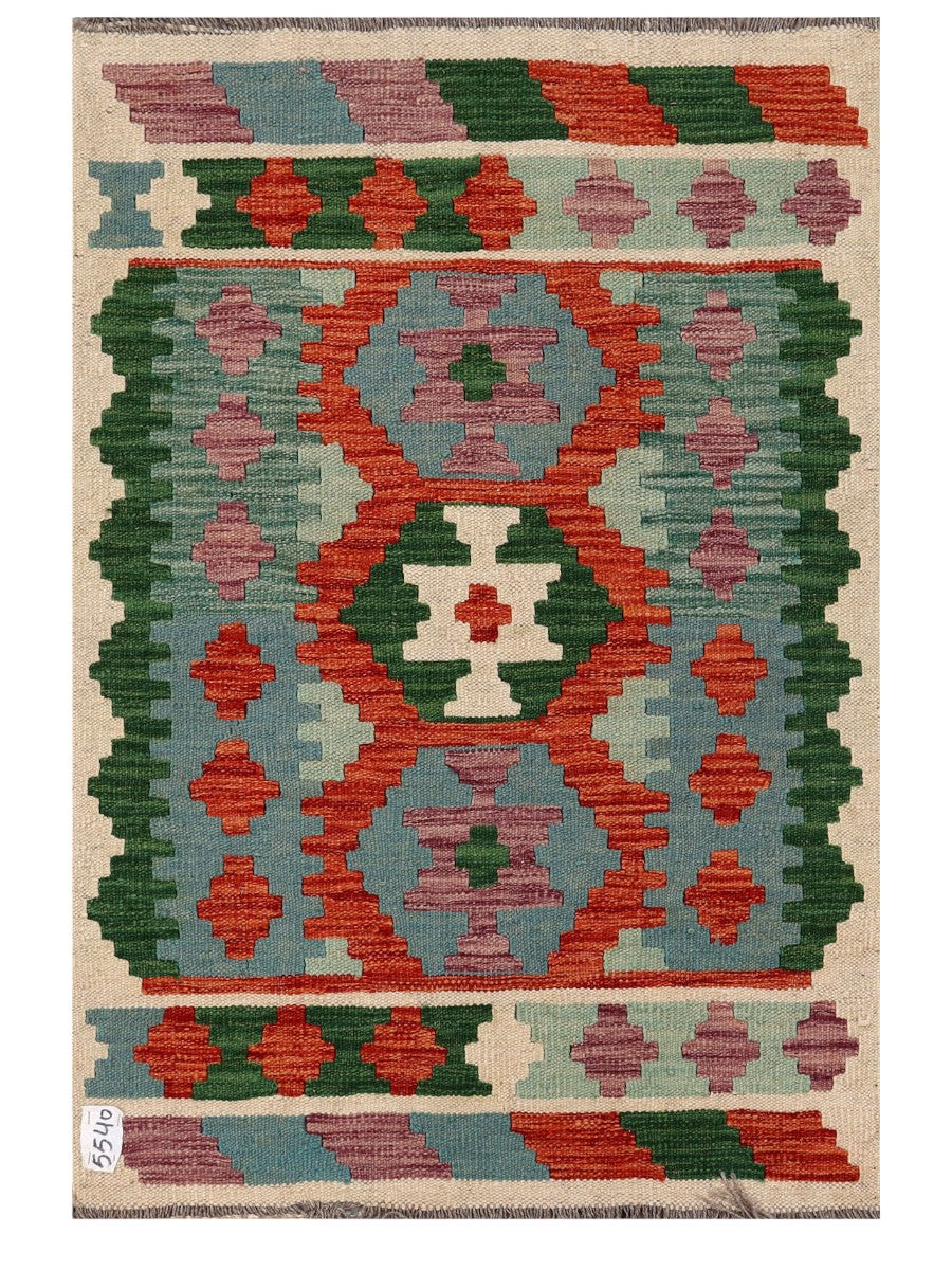 Maimana Afghanistan Kilim Rug - 116 x 78 cm - Handmade
