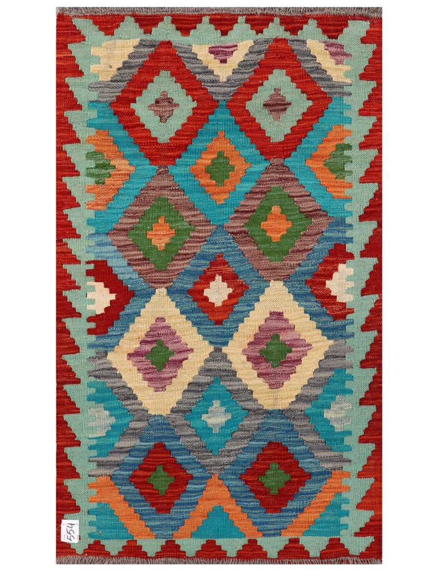 Maimana Afghanistan Kilim Rug - 121 x 71 cm - Handmade