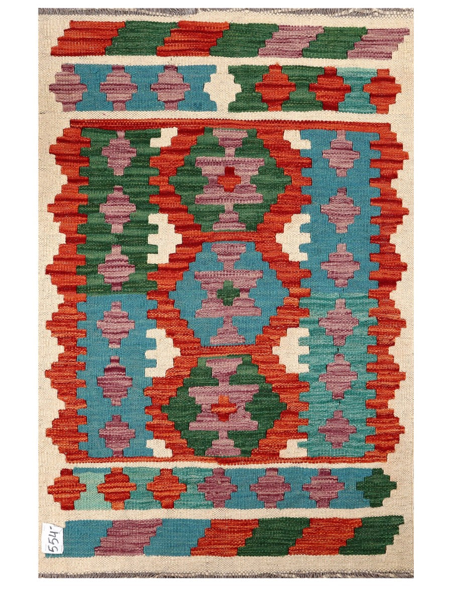 Maimana Afghanistan Kilim Rug - 114 x 75 cm - Handmade