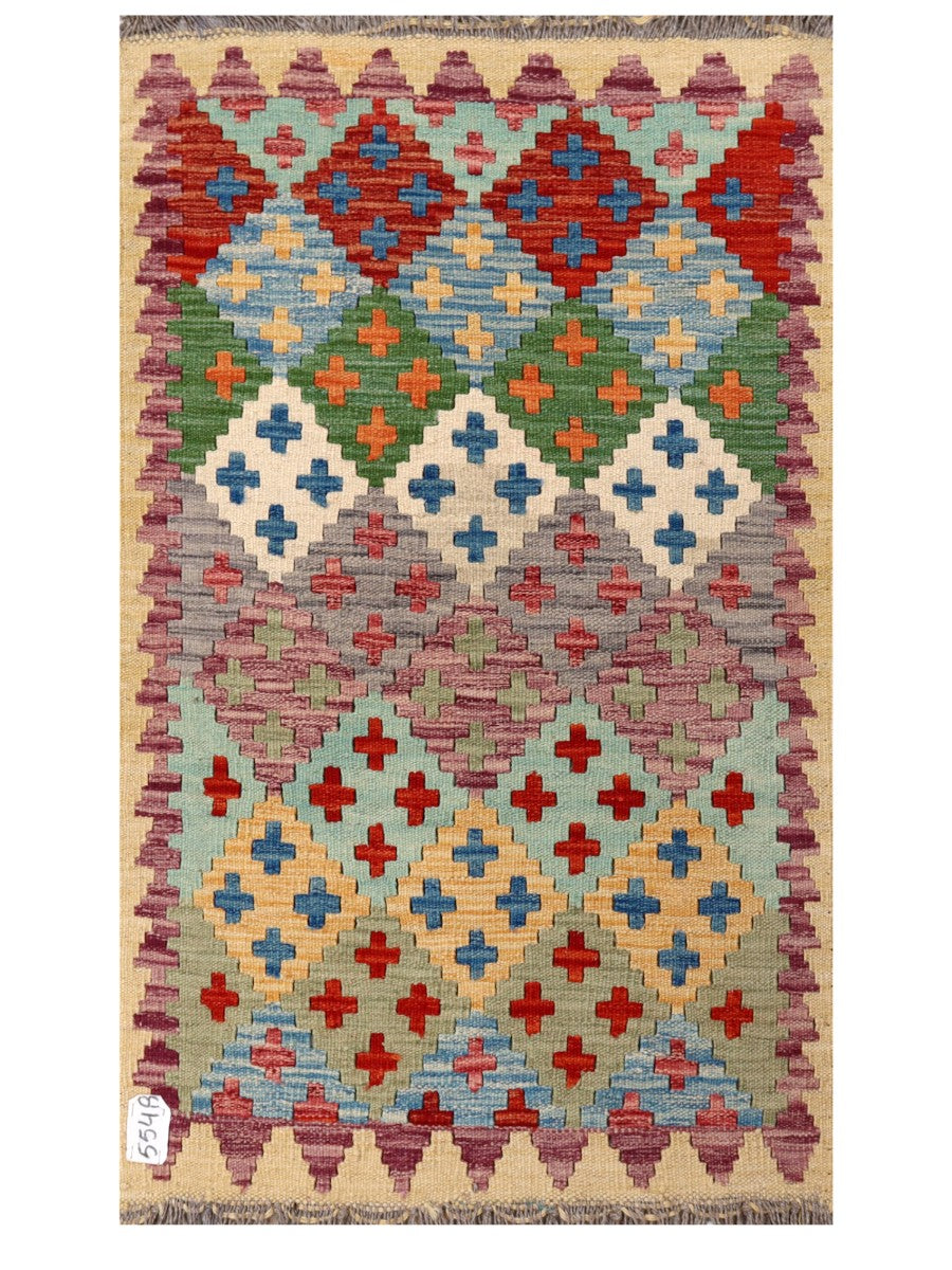 Maimana Afghanistan Kilim Rug - 122 x 72 cm - Handmade