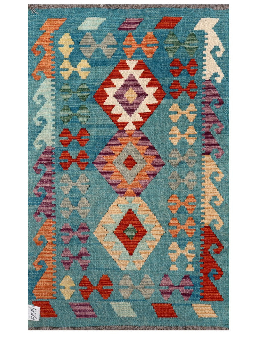 Maimana Afghanistan Kilim Rug - 123 x 76 cm - Handmade