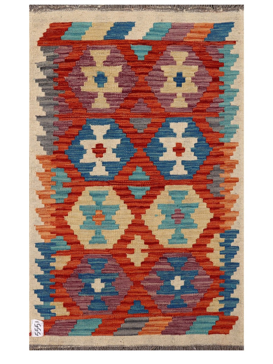 Maimana Afghanistan Kilim Rug - 124 x 77 cm - Handmade