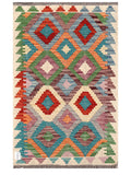 Maimana Afghanistan Kilim Rug - 119 x 76 cm - Handmade
