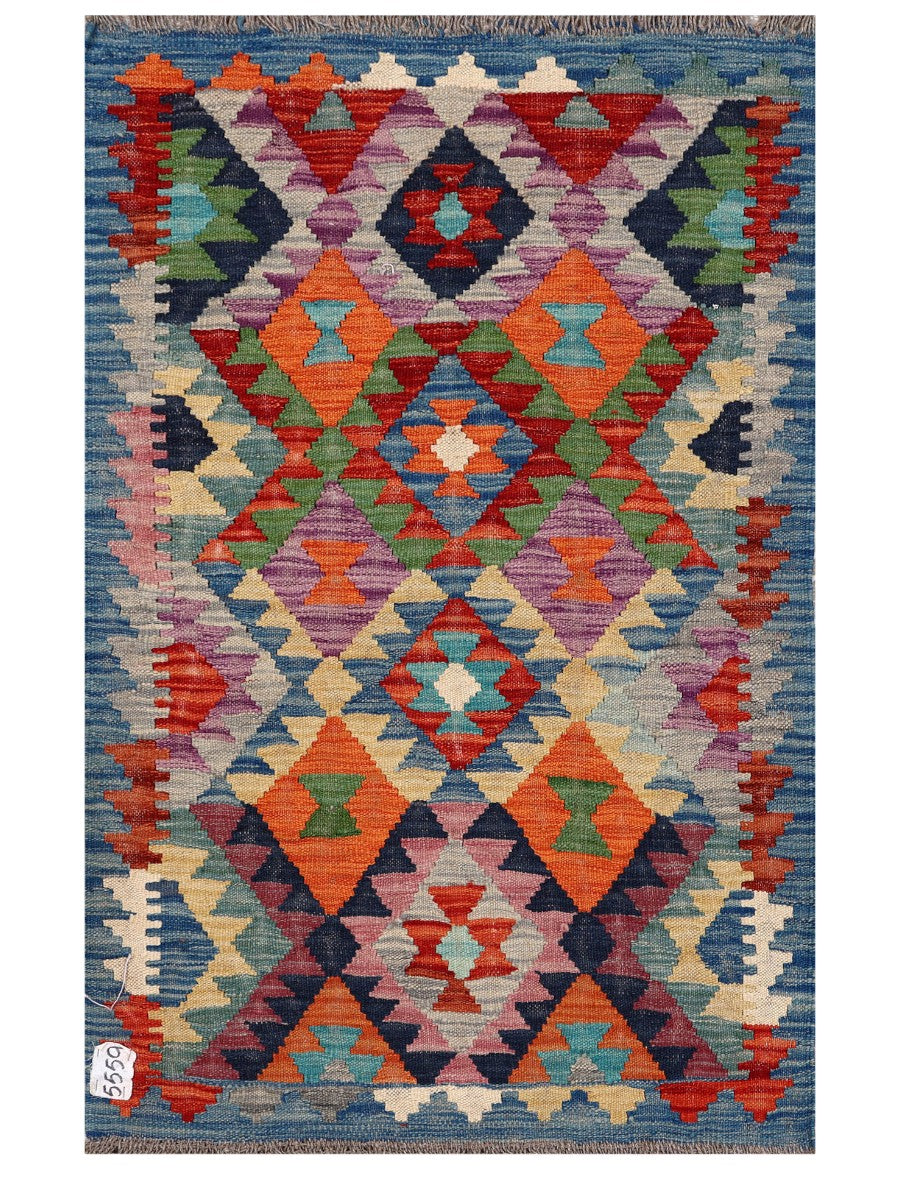 Maimana Afghanistan Kilim Rug - 120 x 77 cm - Handmade