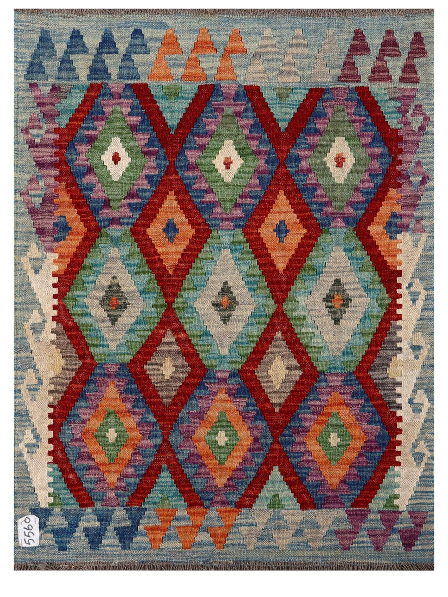 Maimana Afghanistan Kilim Rug - 115 x 86 cm - Handmade