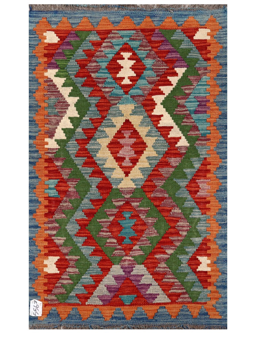 Maimana Afghanistan Kilim Rug - 121 x 74 cm - Handmade