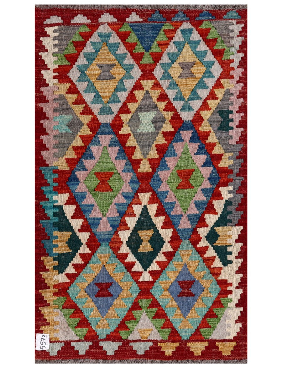 Maimana Afghanistan Kilim Rug - 128 x 76 cm - Handmade