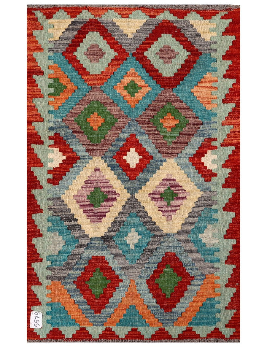 Maimana Afghanistan Kilim Rug - 125 x 79 cm - Handmade