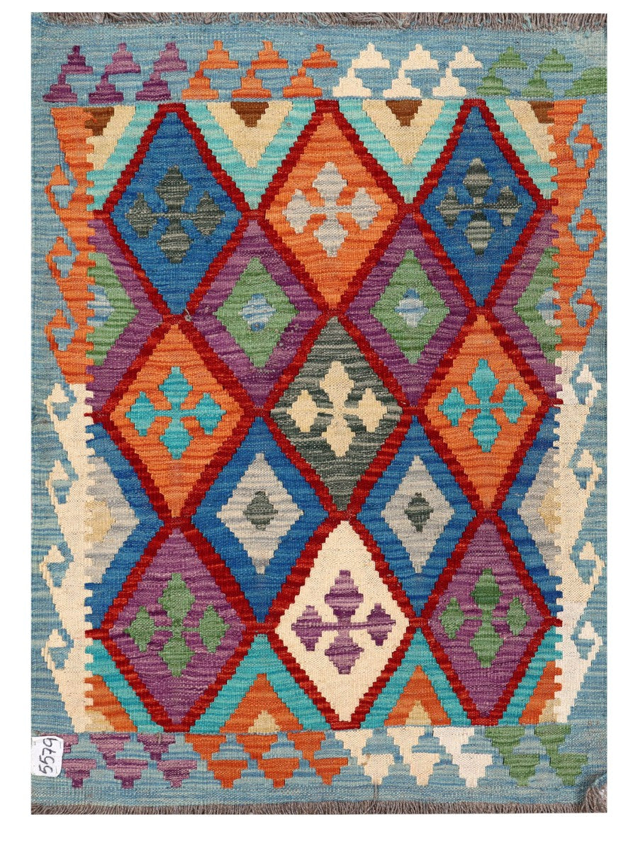 Maimana Afghanistan Kilim Rug - 117 x 84 cm - Handmade