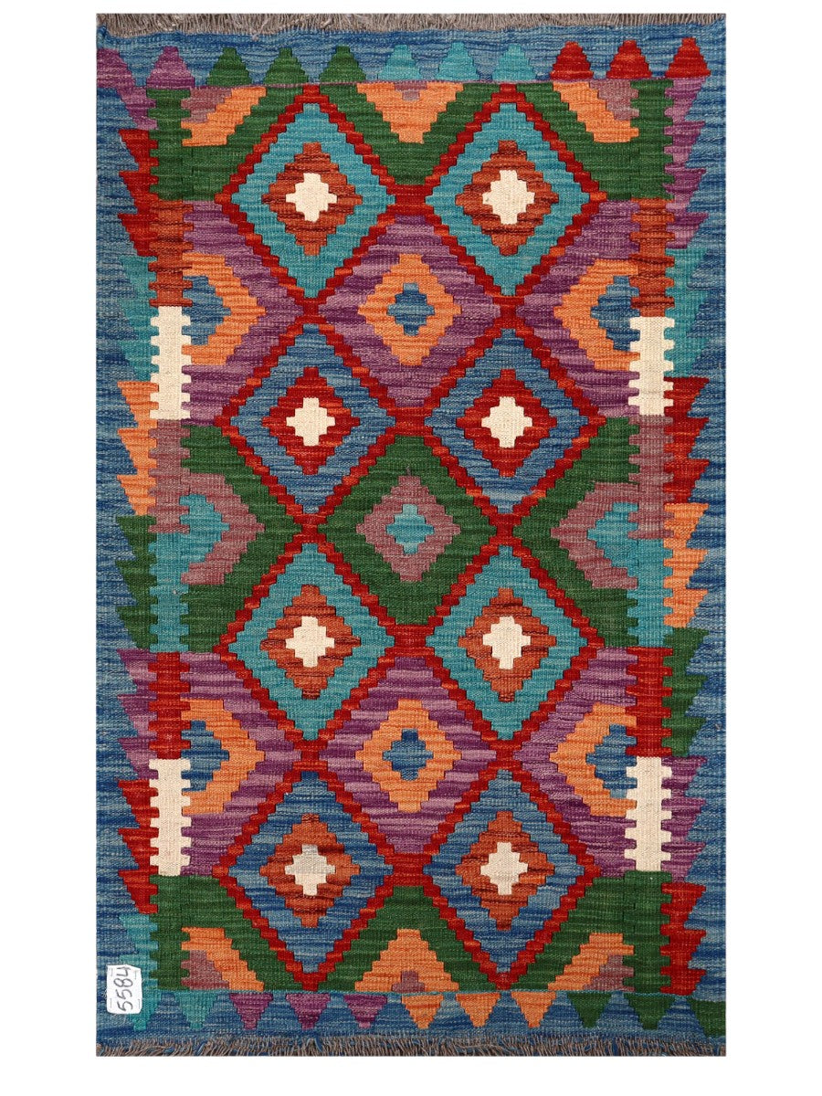 Maimana Afghanistan Kilim Rug - 129 x 78 cm - Handmade