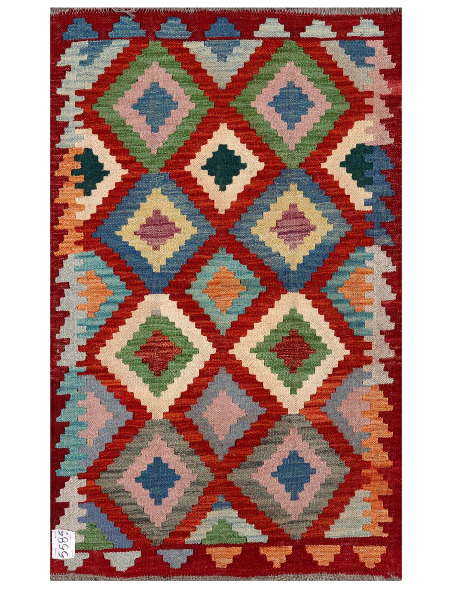 Maimana Afghanistan Kilim Rug - 127 x 78 cm - Handmade