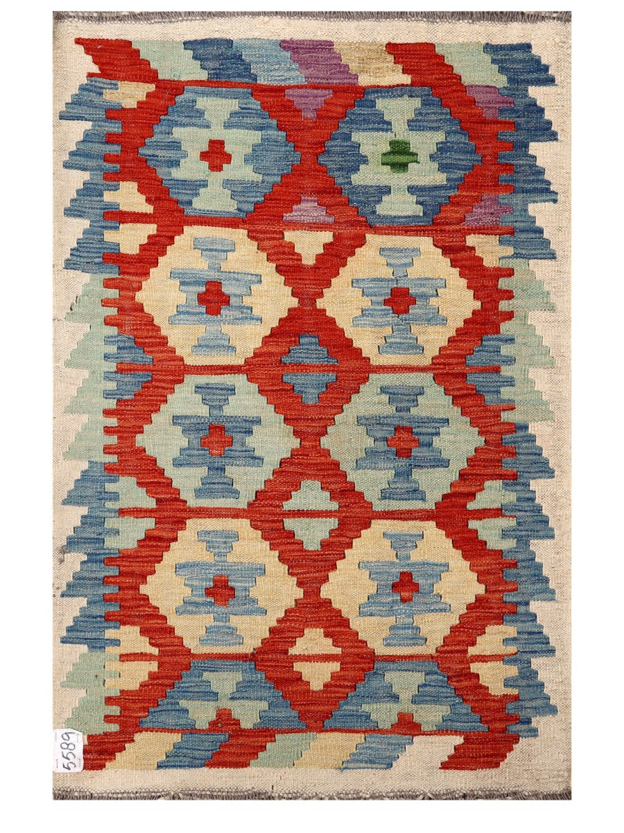 Maimana Afghanistan Kilim Rug - 120 x 79 cm - Handmade