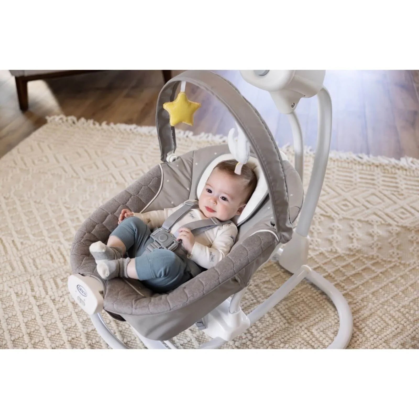 Graco SoftSway Silent 2-in-1  Smart Swing - Starlight
