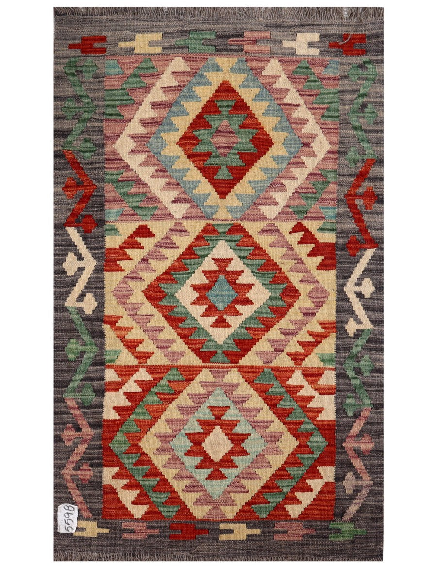Maimana Afghanistan Kilim Rug - 126 x 75 cm - Handmade