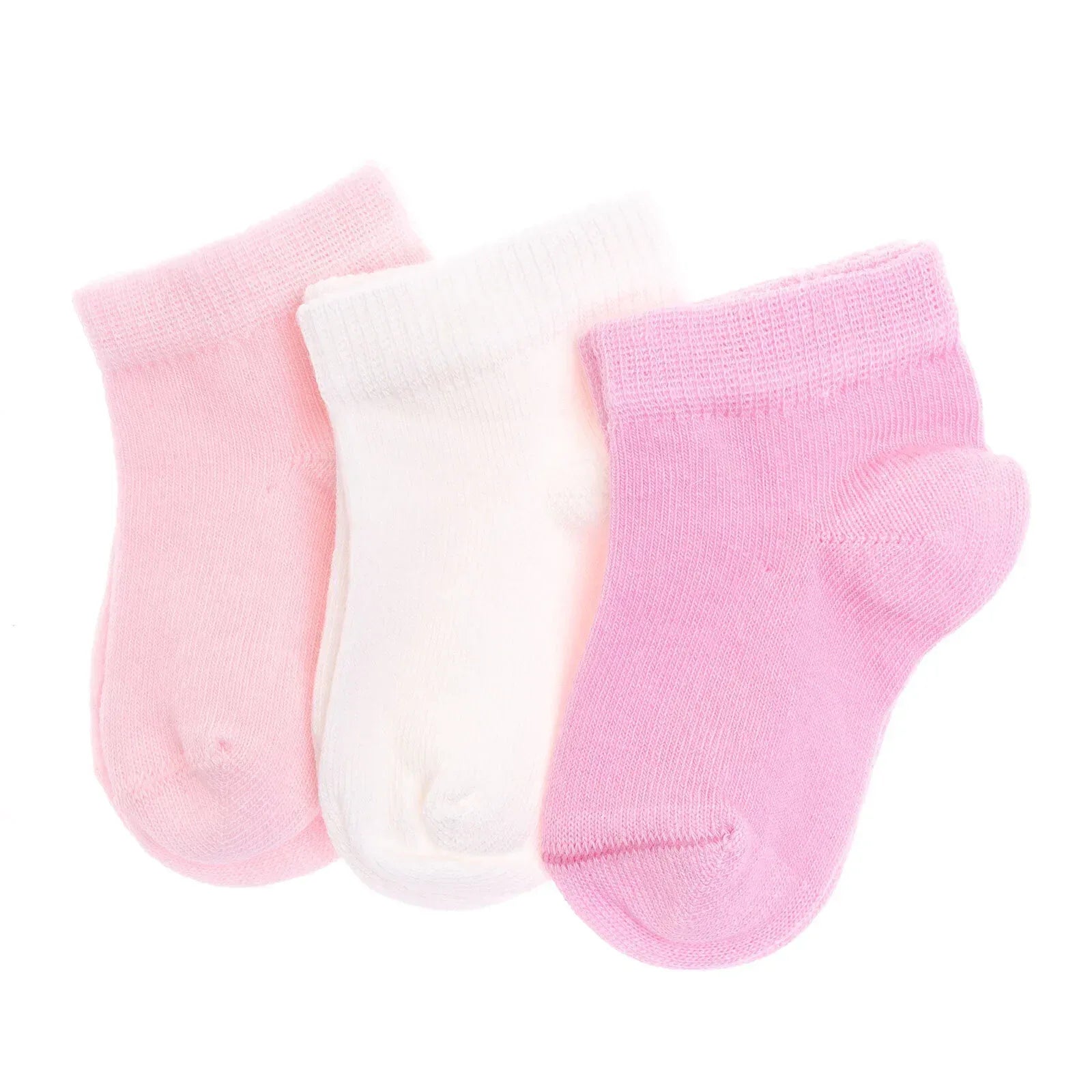 HelloBaby Baby Girl Pack of 3 Socks - Pink - Bobobiy