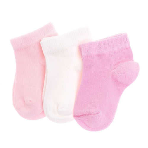 HelloBaby Baby Girl Pack of 3 Socks - Pink - Bobobiy
